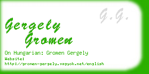 gergely gromen business card